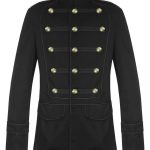 Black-Military-Jacket-Goth-Steampunk-Vintage-Pea-Coat-Front