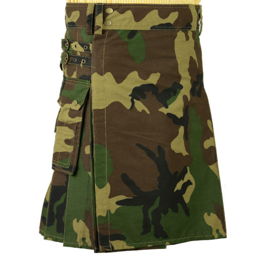 Deluxe-Army-Tartan-Goth-Camo-Kilt-Front Camo kilt, Deluxe kilt, Kilt for Men, Mens Kilt