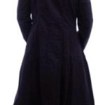 Men-black-hooded-trench-coat-goth-punk-Long-Jacket-custom-back