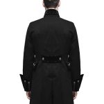Mens-Jacket-Gothic-Frock-Coat-Black-Steampunk-Aristocrat-Regency-Back
