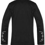 Military-Jacket-Black-White-Red-Goth-Steam-punk-Army-Officer-Pea-Coat-Back