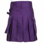 Scottish-Highland-Purple-Utility-Pleated-Kilts-Back