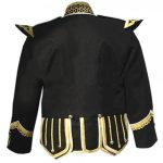 Black Fancy Doublet with Golden Trim Exclusive Edition-back