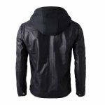 Brando-Style-Bikers-Leather-Jacket-with-Hoodie-back