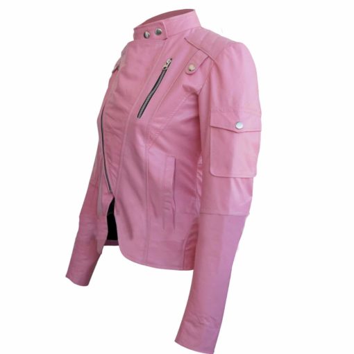 Women leather jacket, leather jacket for women, pink leather jacket, best leather jacket