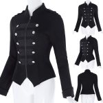 Steampunk-Emo-MCR-Punk-Gothic-Military-Jacket