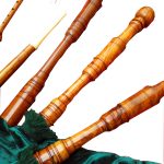 Rosewood Highland Bagpipe Green closeup