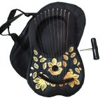 Rosewood Lyre Harp 10 Strings Black Gold