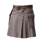 Wool-buttoned-kilt-brown