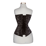 Flower-Brocade-Overbust-Cotton-Corset-white-back