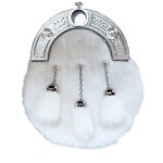 Faux Fur Dress Sporran with Celtic Knot Cantle