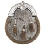 SealSkin Dress Sporran with Celtic Design Browish