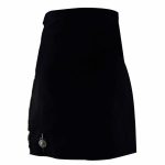 Falda escocesa deportiva de montaña de tartán negro escocés de 6 yardas