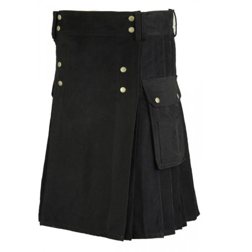 Black-Active-Men-Utility-Cotton-Kilt Utility Kilt, Best kilts, Kilts for Men