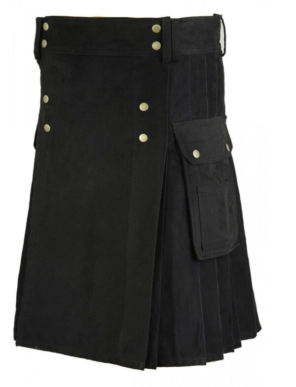 Black-Active-Men-Utility-Cotton-Kilt Utility Kilt, Best kilts, Kilts for Men