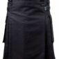 Black Deluxe Utility Kilt, Best Kilt for Men, Fashion Kilts