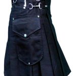 Black-Deluxe-Utility-Kilt-with-Cargo-Pockets