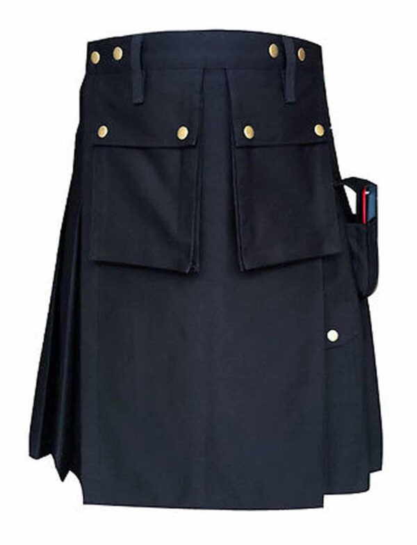 Black-Formal-Police-Utility-Kilt-back Police kilts, Utility kilts, best Kilts, Kilts for Men