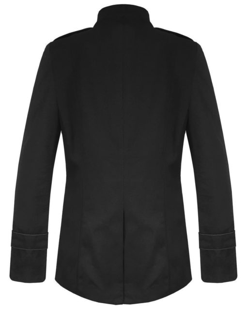 Black Military Jacket Goth Steampunk Vintage Pea Coat, Gothic Clothing, Gaoth Jackets, Jackets for Men