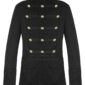 Chaqueta militar negra Goth Steampunk Vintage Pea Coat, ropa gótica, chaquetas Gaoth, chaquetas para hombres