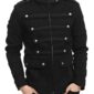 Black Military Jacket Goth Steampunk Vintage Pea Coat, Gothic Clothing, Gaoth Jackets, Jackets for Men