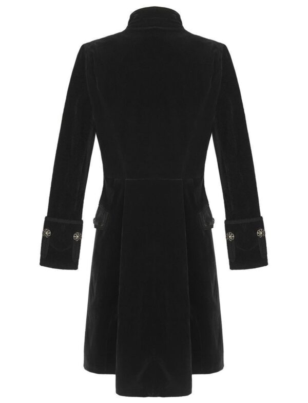 Black Velvet Goth Steampunk Victorian Frock Coat, Gothic Clothing, Jackets for Men