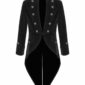 Chaqueta de abrigo de cola Black Velvet Goth Steampunk Victorian, Gothic Clothing, Velvet Jackets, Best Jackets for Men