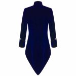 Blue-Velvet-Goth-Steampunk-Victorian-Tail-Coat-Jacket-Back