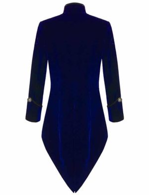 Manteau de queue Veste Blue Velvet Goth Steampunk Victorien, Vêtements gothiques, Vestes en velours, Meilleures vestes pour hommes