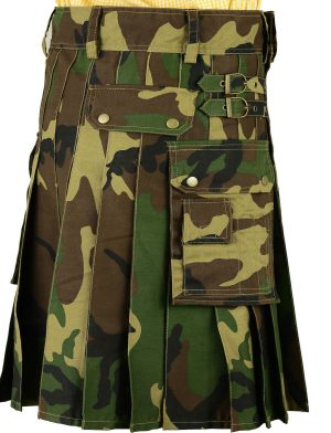 Camo-Kilt, Deluxe-Kilt, Kilt für Männer, Herren-Kilt