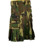 Deluxe-Armee-Tartan-Gothic-Camo-Kilt-Rücken