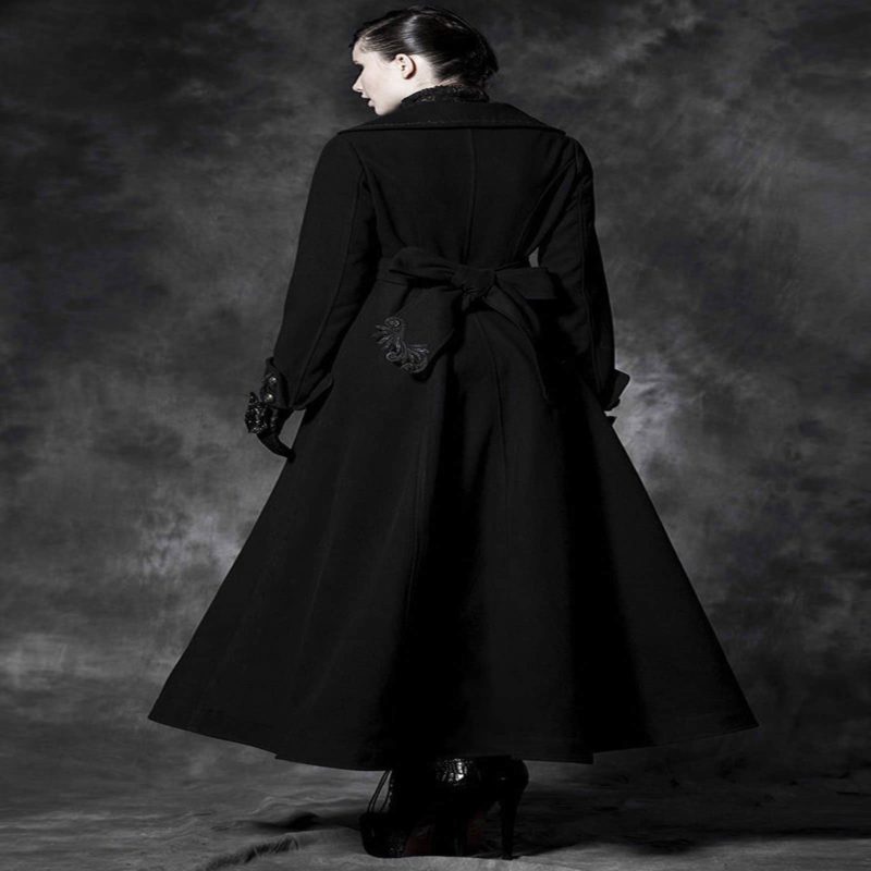 Black New Long Elegant Women Coat, Vintage cosplay Victorian Aristo, Traditional Jackets, best Jackets, buy gothic jacket, steampunk jacket for sale, gothic jacket for sale, goth jacket for sale, buy goth jackets, buy steampunk jackets 