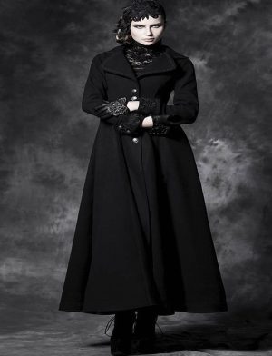 Black New Long Elegant Women Coat, Vintage cosplay Victorian Aristo, Traditional Jackets, best Jackets