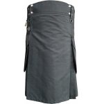 Gray-Scottish-Utility-Sports-Traditional-Kilt-front