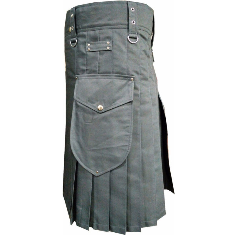 grey utility kilt, grey kilt, utility kilt, kilt for sale, utility kilt for men, grey kilt for sale, grey kilt for men