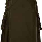 Handmade-Brown-Deluxe-Utility-Fashion-Kilt-Front