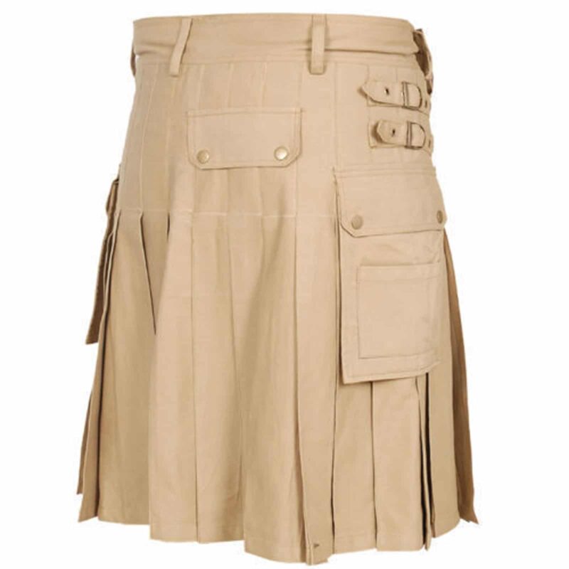 Beige Utility-Kilt. Khaki-Kilt, Beige-Kilt, Beigefarbener Kilt, Utility-Kilt, Kilt für Männer, Kilt zu verkaufen