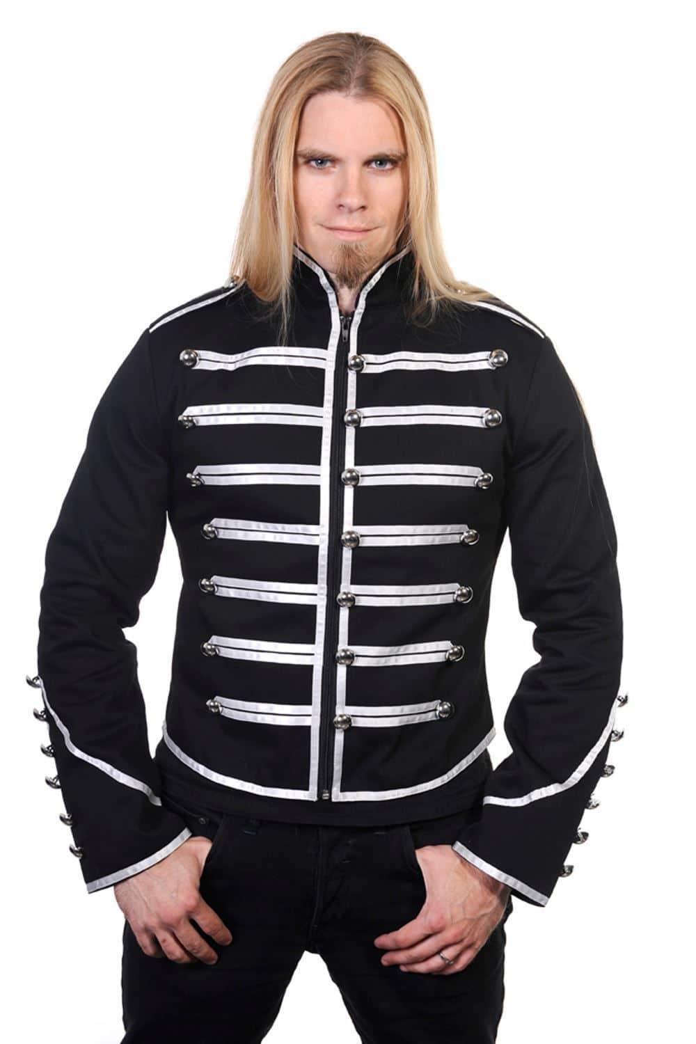 Men Parade Marching Band Drummer Jacket Military EMO