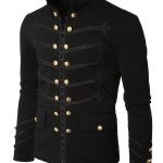 Men-Black-Embroidery-Military-Napoleon-Hook-Jacket-Front