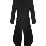Men-Black-Handmade-Steampunk-Tailcoat-Jacket-Black-Gothic-Victorian-Coat-back