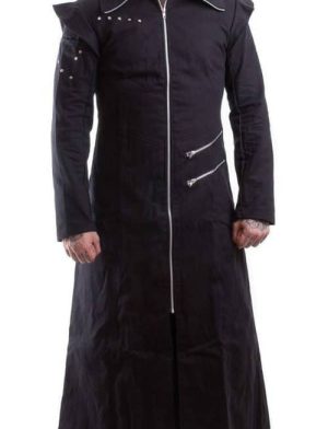 trench noir goth punk Long Jacket, Gothic Clothing, best clothing, Best Jackets