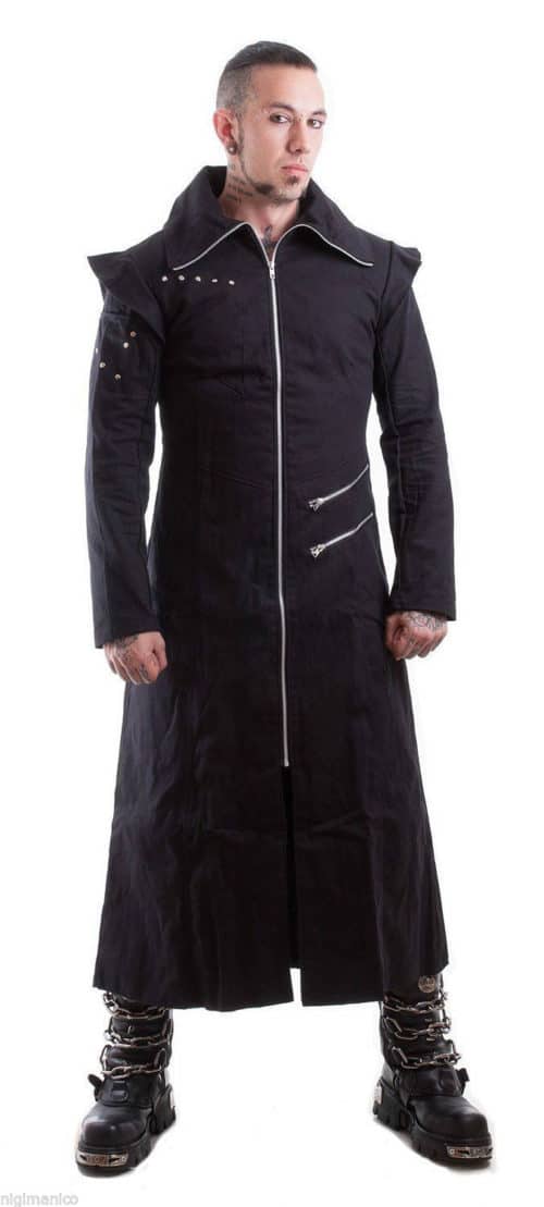 black trench coat goth punk Long Jacket, Gothic Clothing, best clothing, Best Jackets