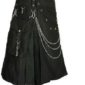 Deluxe Utility Fashion Kilt With Chrome Chain