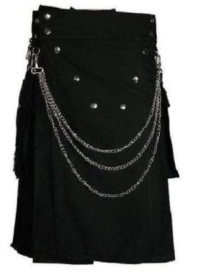 Deluxe Utility Fashion Kilt With Chrome Chain, Kilts, Utility, best kilts, excellent kilts