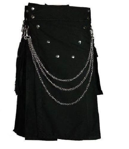 Deluxe Utility Fashion Kilt With Chrome Chain, Kilts, Utility, best kilts, excellent kilts