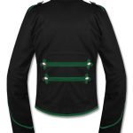 Mens-Green-Black-Military-Marching-Band-Drummer-Jacket-New-Style-Back