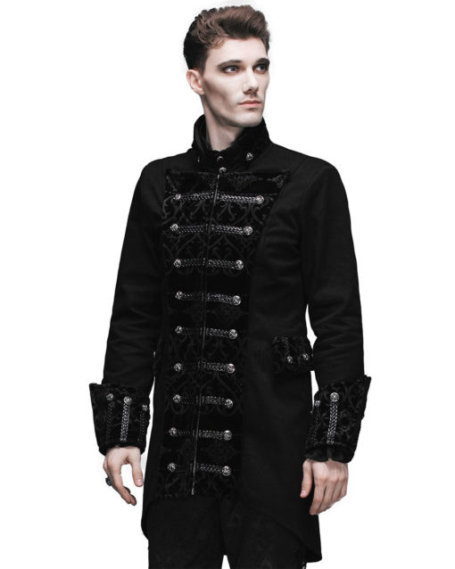 Gothic Frock Coat Black Steampunk Aristocrat Regency, Gothic Jackets, Goth Clothing