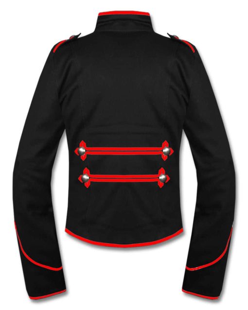 Military Marching Band Drummer Jacket, Traditional Jackets, Jackets for Men, Best Traditional Jackets, Red Black Pattern Jackets