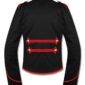 Veste de batteur de fanfare militaire, vestes traditionnelles, vestes pour hommes, meilleures vestes traditionnelles, vestes à motif noir rouge