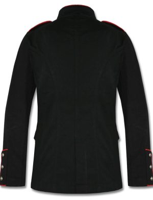 Veste militaire noir rouge, vestes gothiques, vestes militaires pour hommes, meilleures vestes